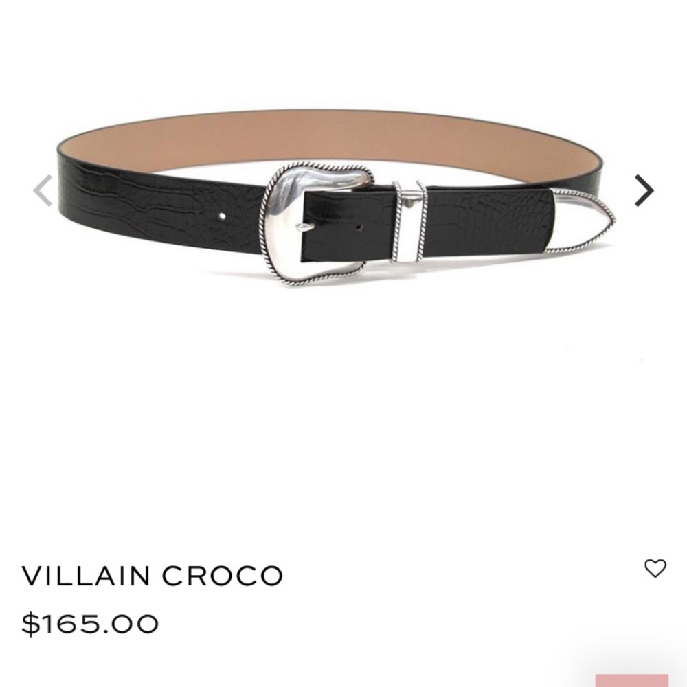 B-Low the belt Villain black leather belt